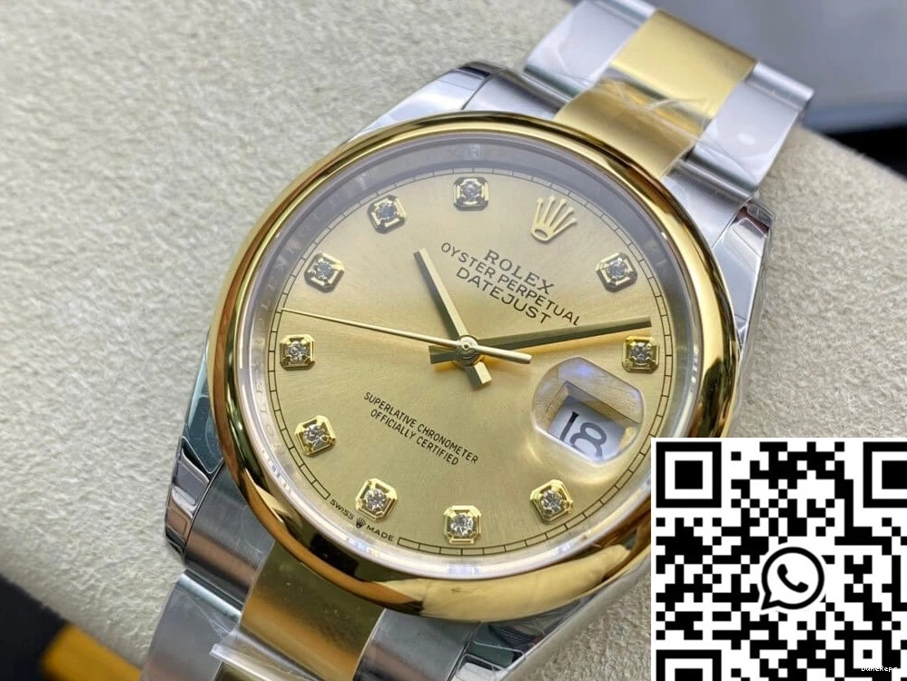 Dial Diamond-set EW Rolex Datejust Factory M126203-0018 0124